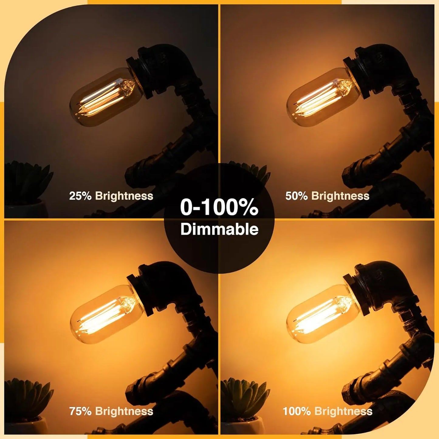 Grensk Vintage LED Edison Bulbs Dimmable Lighting