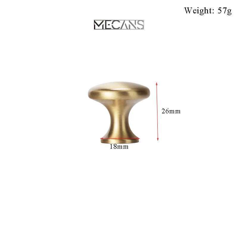 Solid Brass Cabinet Handles & Drawer Pulls – Pure Copper Bar Knobs for Kitchen & Furniture