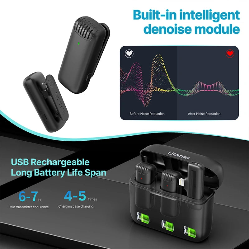 Ulanzi J12 Wireless Lavalier Microphone System