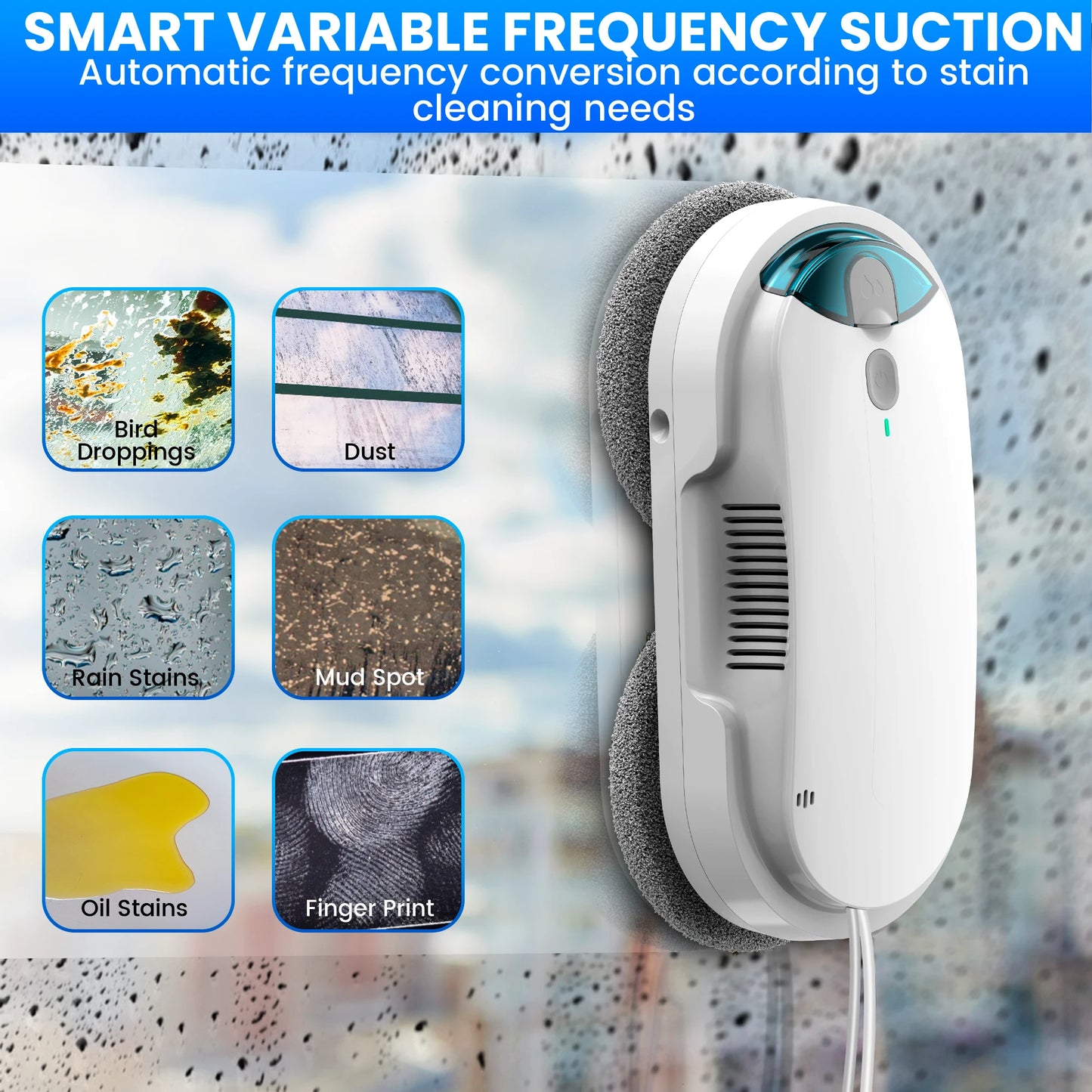 W1 Smart Window Cleaning Robot with Sprayer