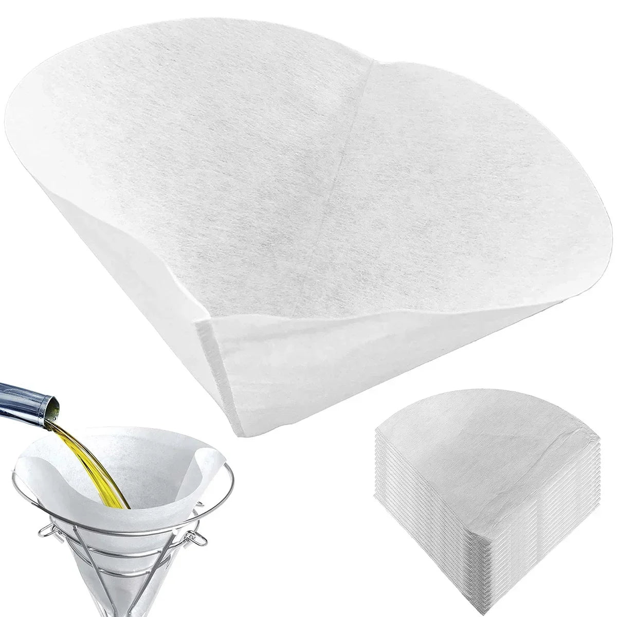30 Pcs Disposable Fryer Oil Filter Cones