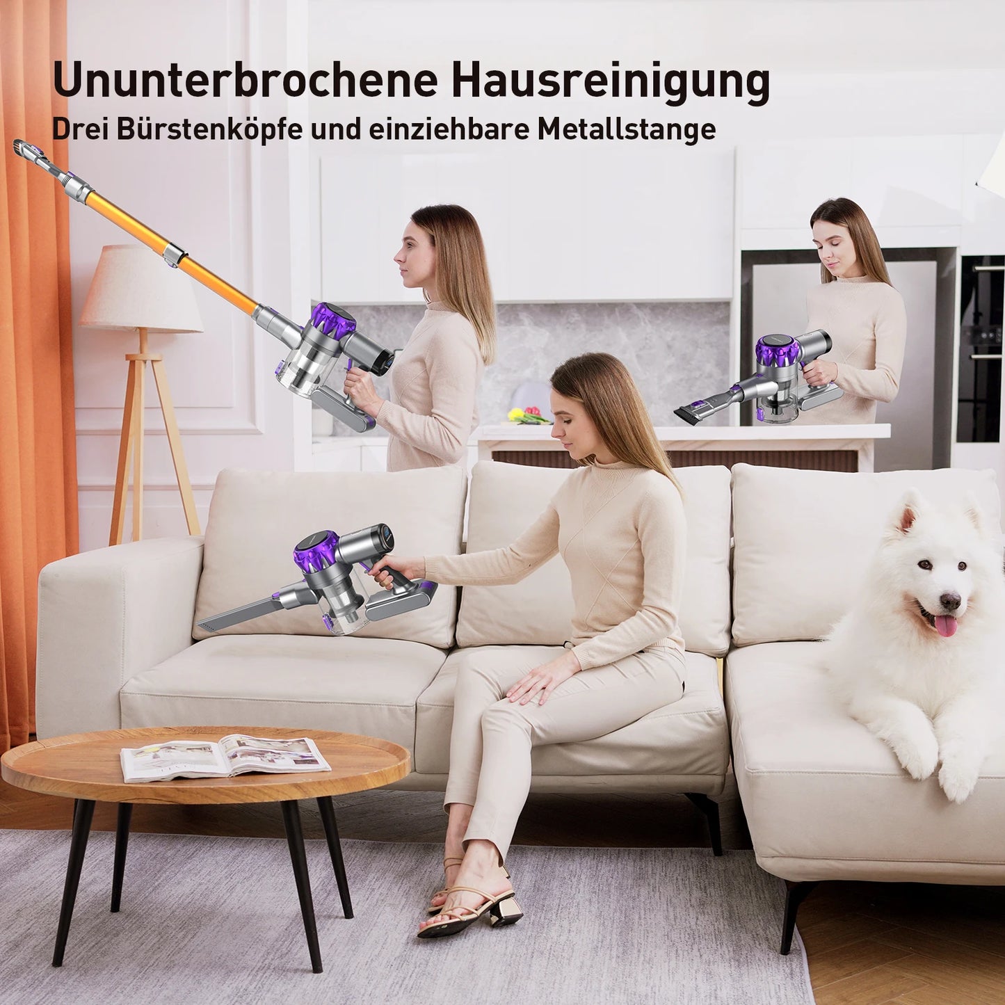 Powerful Cordless Vacuum Cleaner with Long Battery Life