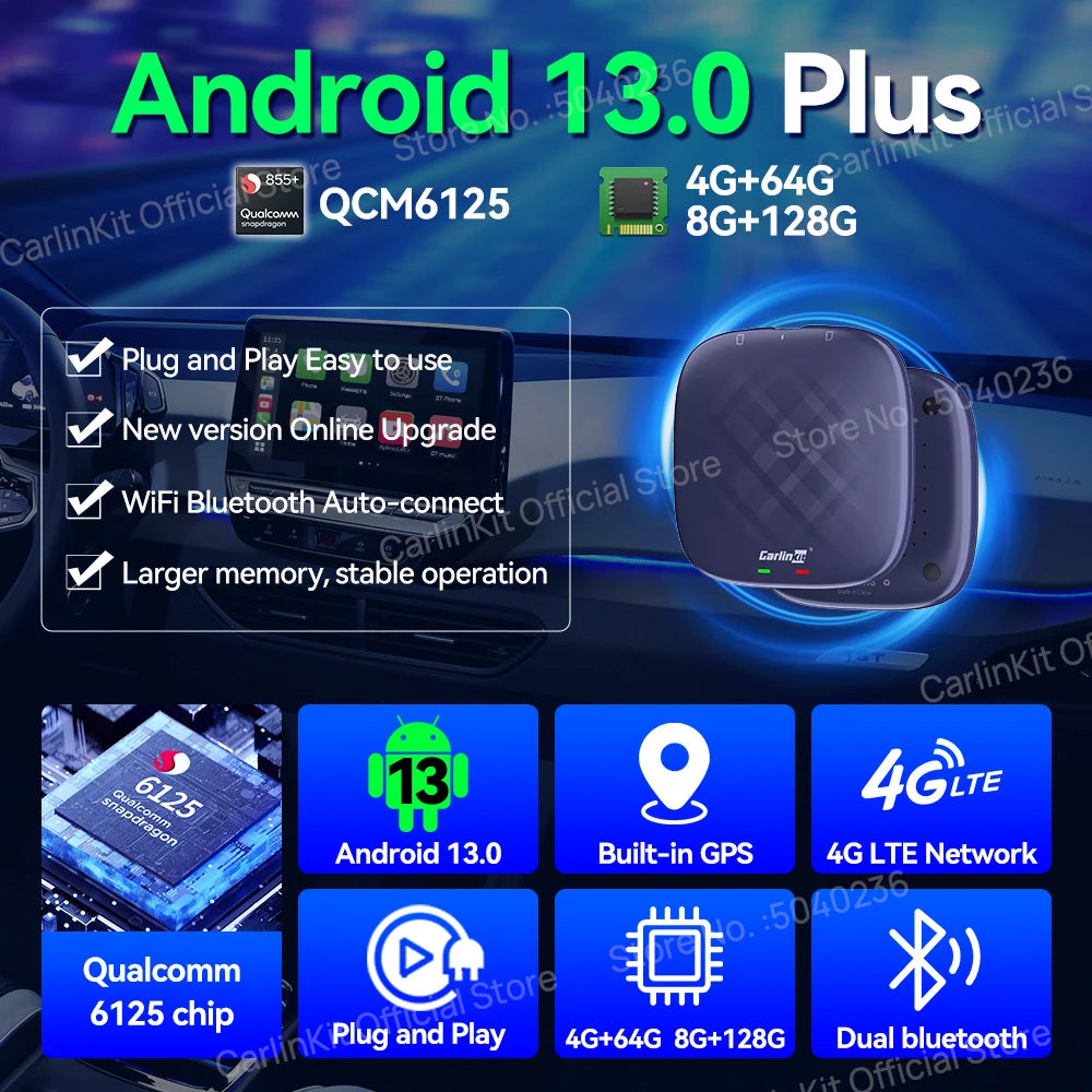 CarlinKit Wireless CarPlay Android Auto AI Box