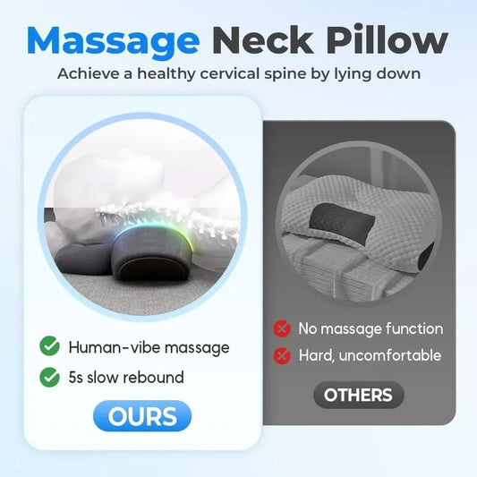 Heated Memory Foam Neck Massage Pillow
