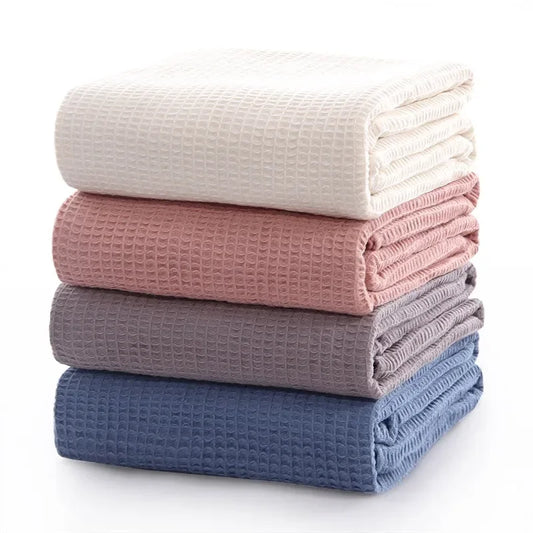 Cotton Beehive Lightweight Breathable Air Conditioning Blanket