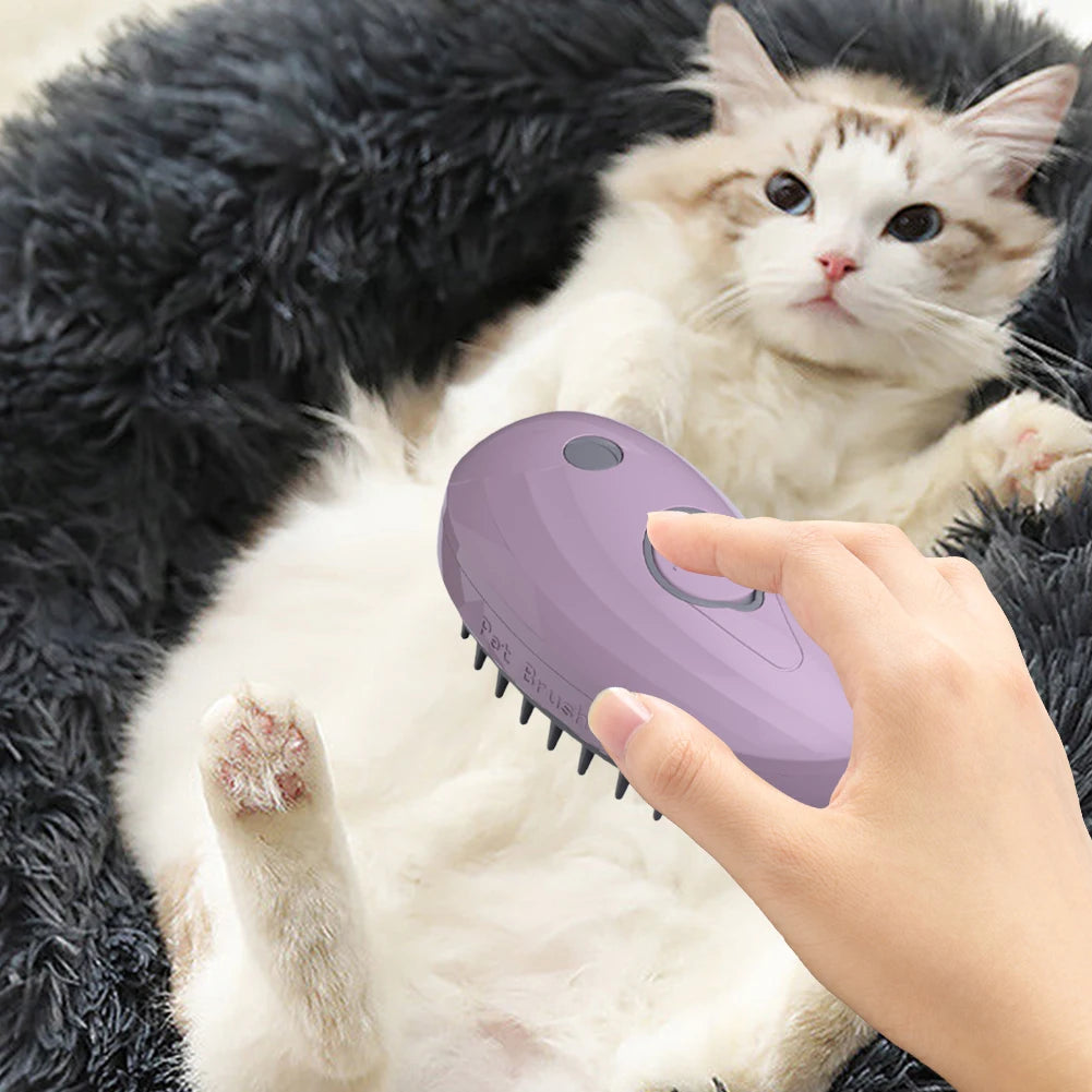 USB Rechargeable Pet Grooming Comb with Spray