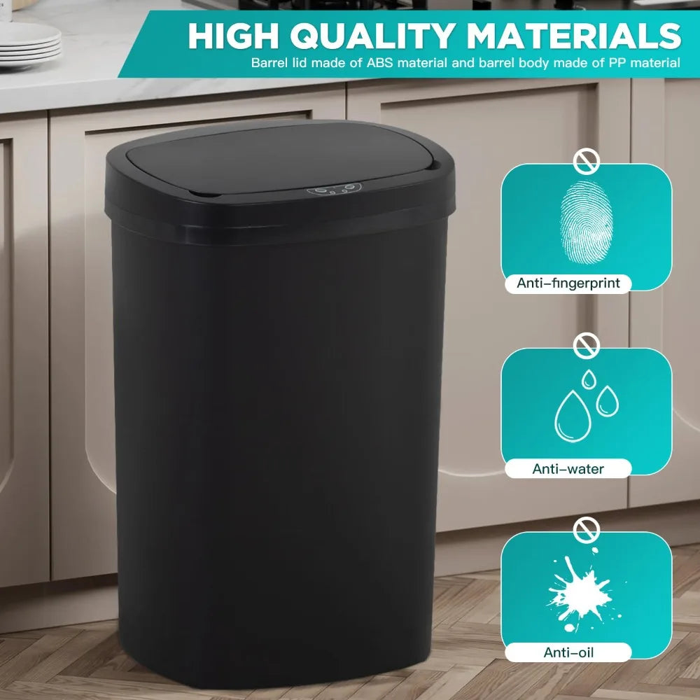 13 Gallon Automatic Kitchen Trash Can