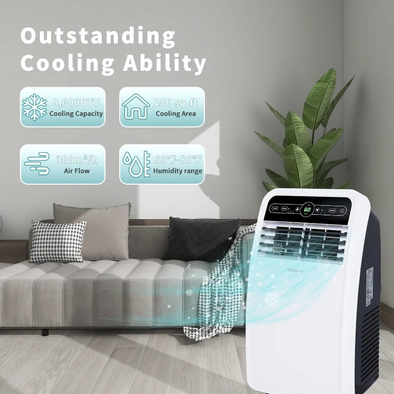 Shinco 8,000 BTU 3-in-1 Portable Air Conditioner