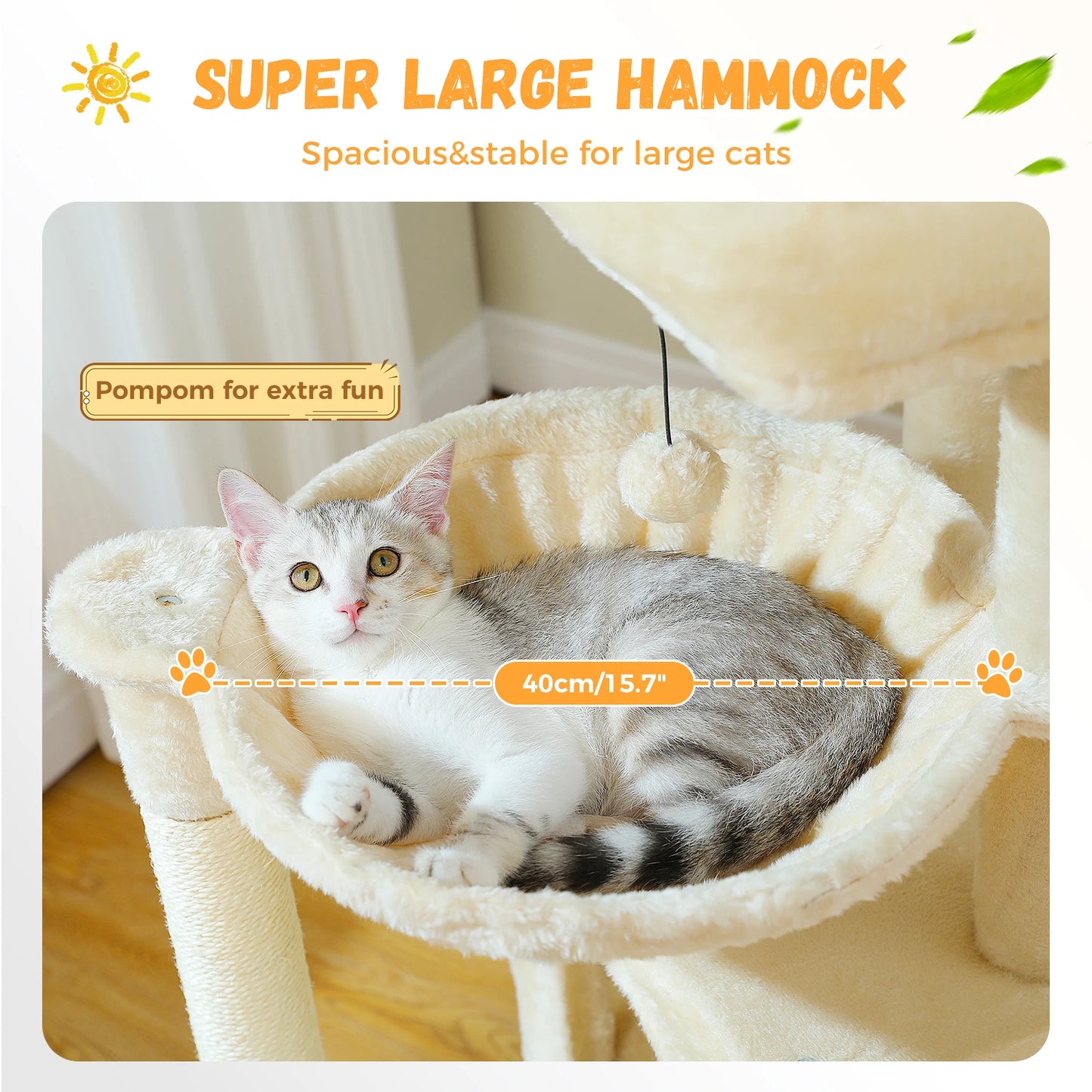 Large Multi-Level Cat Tree Tower with Condos