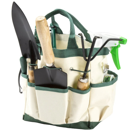8 Piece Garden Tool Set with Tote