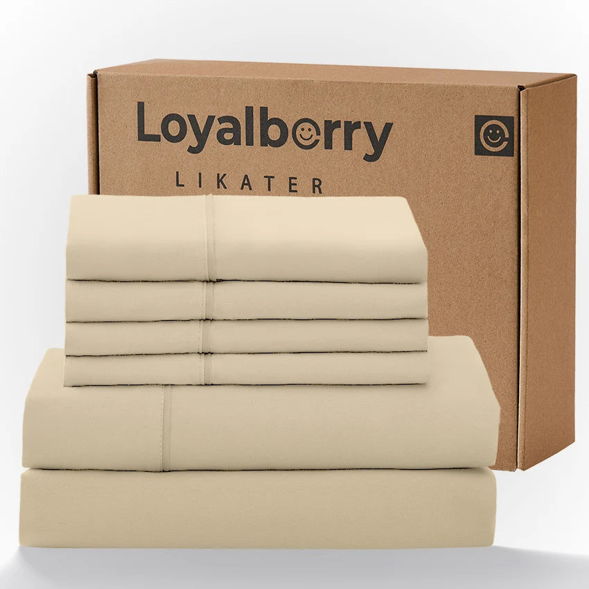 Queen Size 4-Piece Bedding Set – Ultra Soft Double-Brushed Microfiber Bed Sheets with Deep Pocket Fitted Sheet (Fits Mattresses Up to 18"), Easy Care Hotel Luxury Bedding