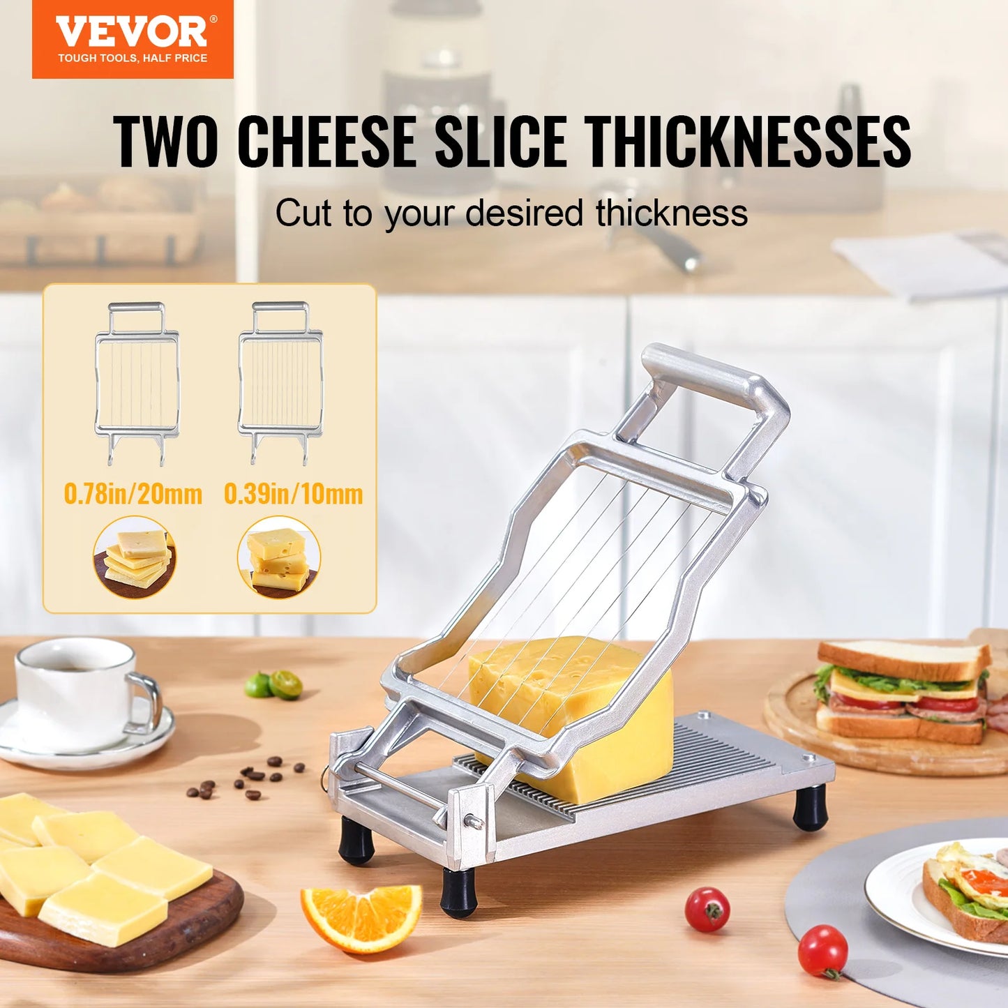 Commercial Cheese Cutter with Stainless Wire