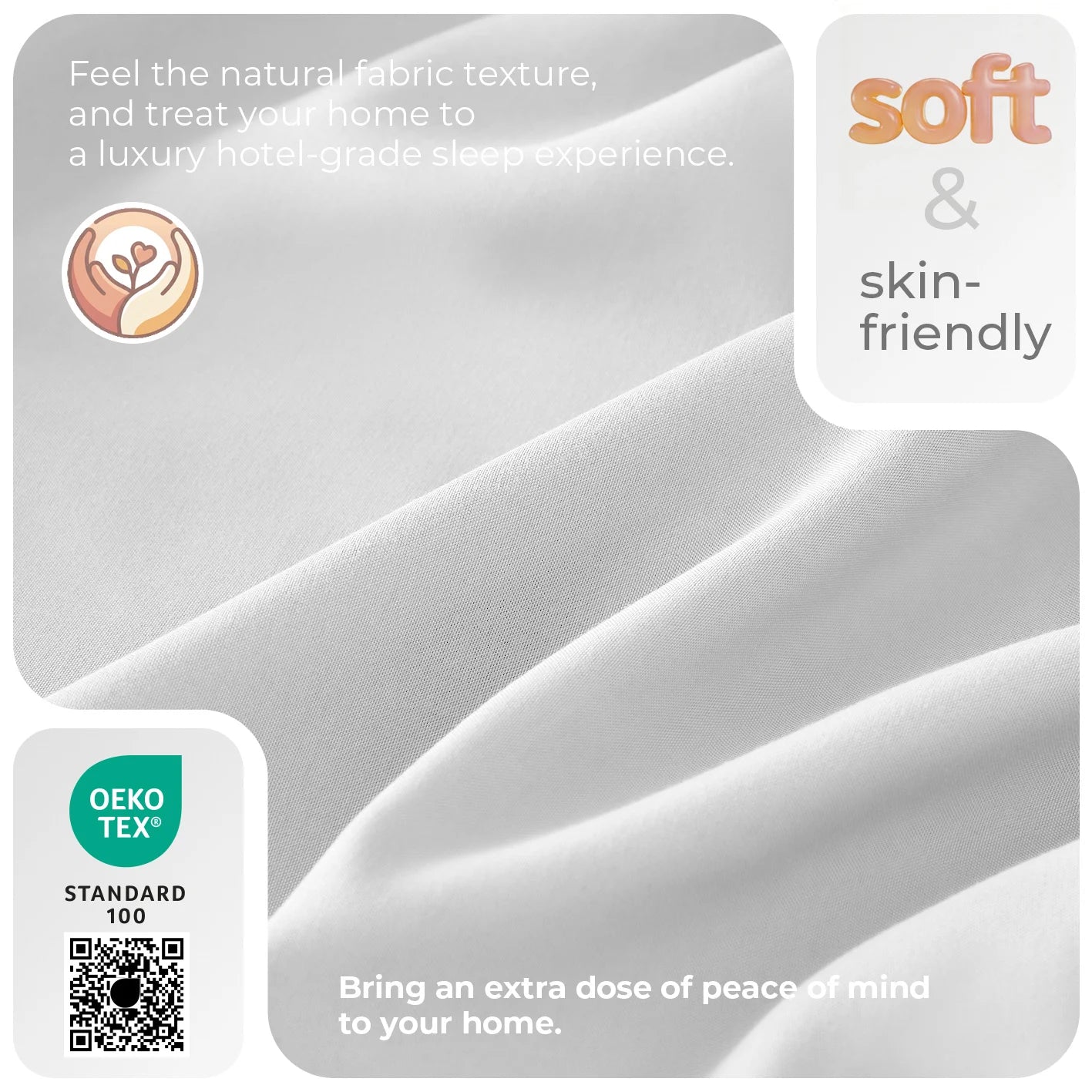 Queen Size 4-Piece Bedding Set – Ultra Soft Double-Brushed Microfiber Bed Sheets with Deep Pocket Fitted Sheet (Fits Mattresses Up to 18"), Easy Care Hotel Luxury Bedding