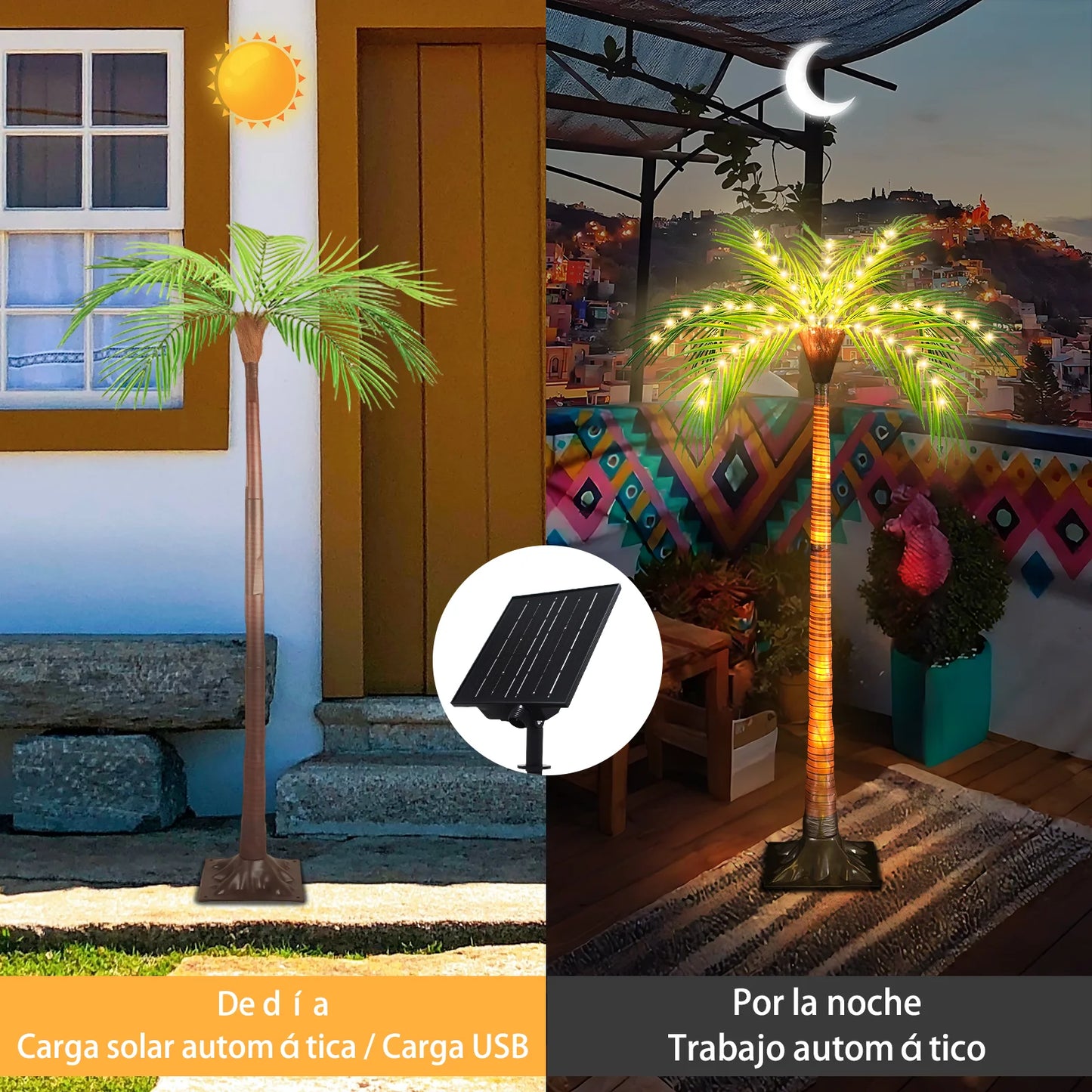 Solar LED Palm Tree Light for Outdoors