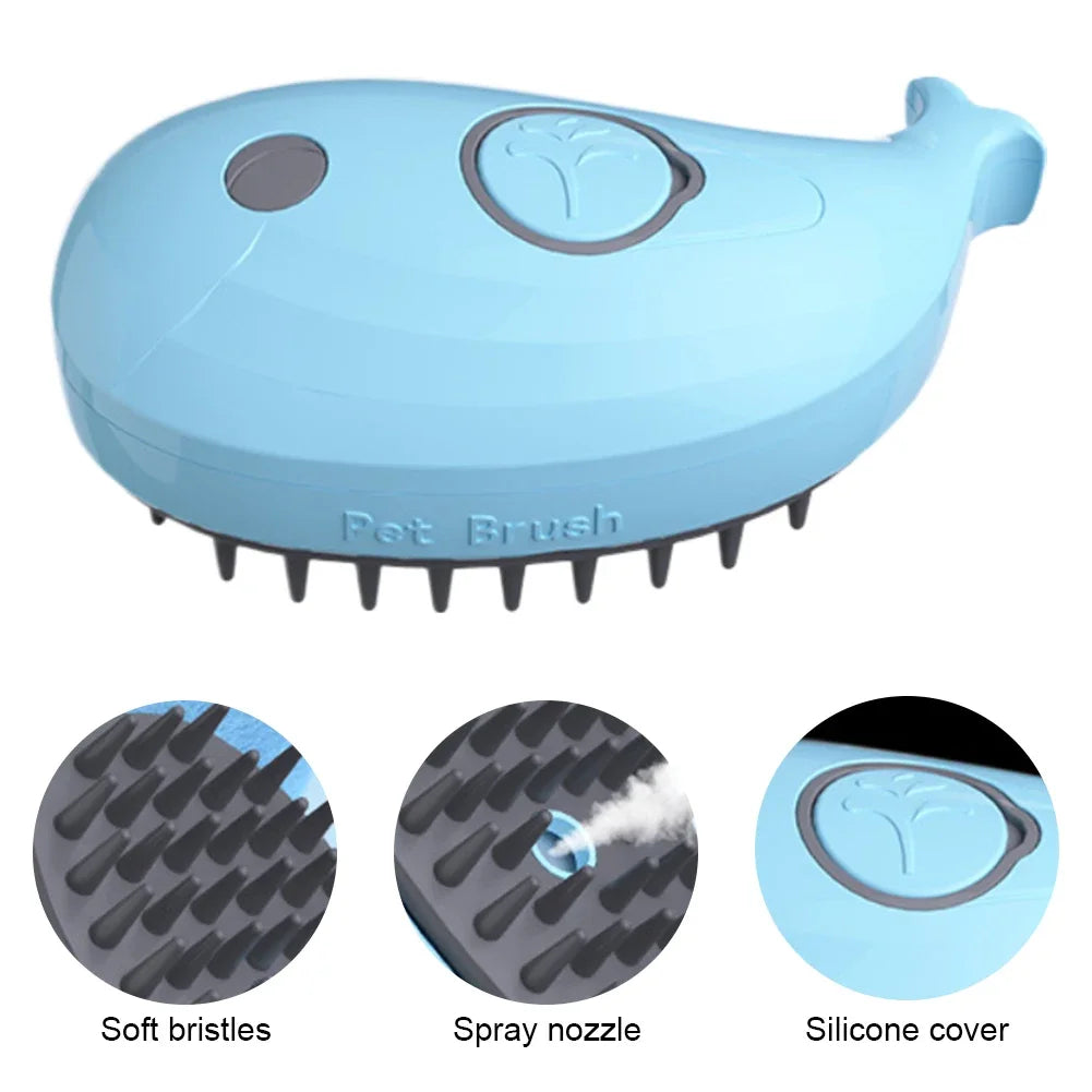 USB Rechargeable Pet Grooming Comb with Spray