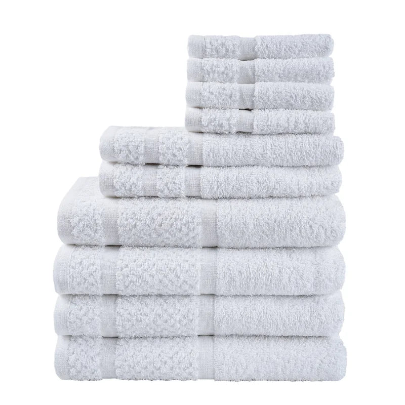 Luxury 10-Piece Ultra Soft Grey Towel Set
