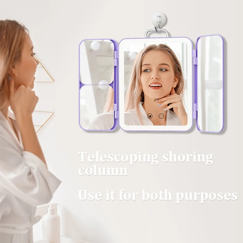 SEJOY LED Trifold Makeup Mirror Magnifying Touch