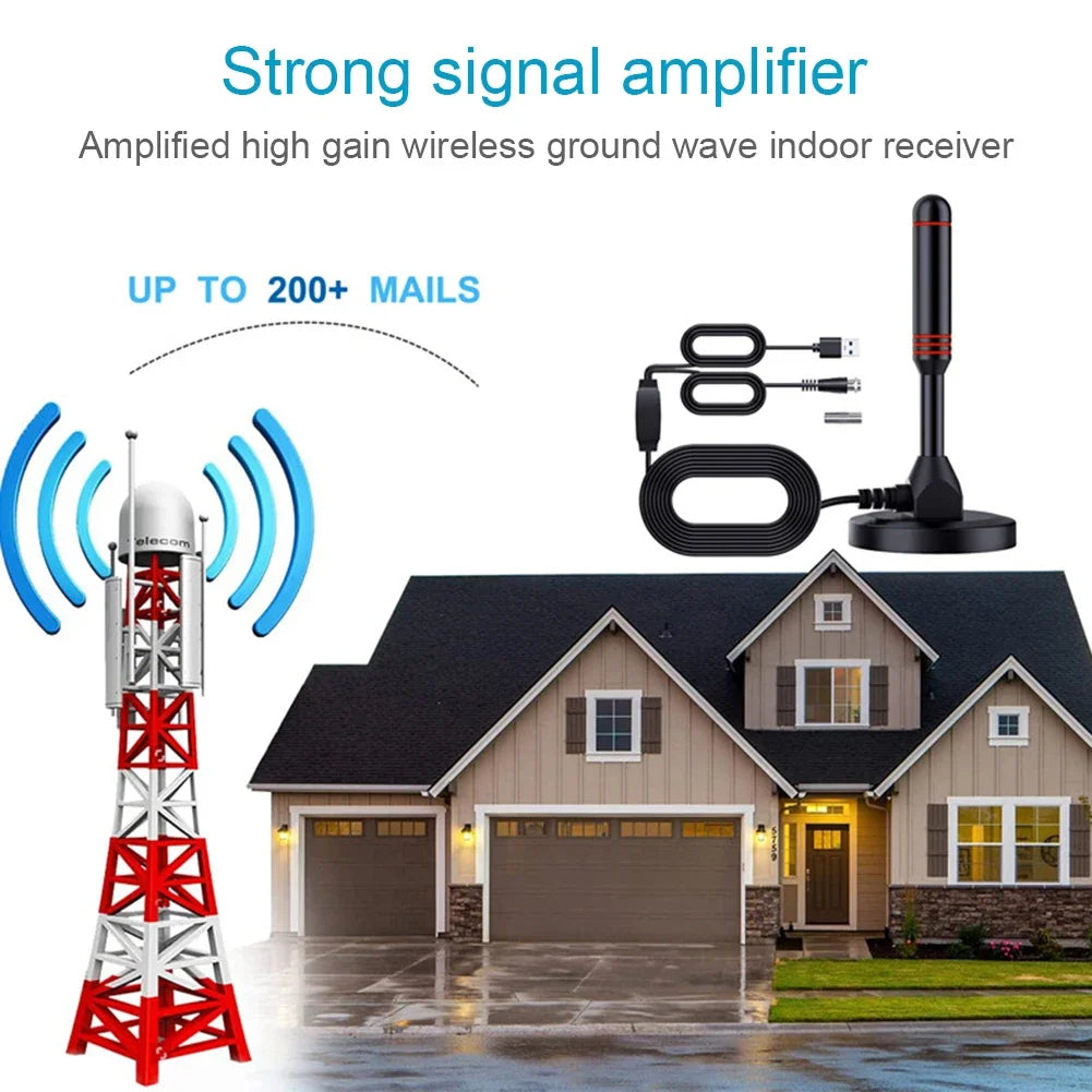 Portable HDTV Antenna with 300cm Coax Cable