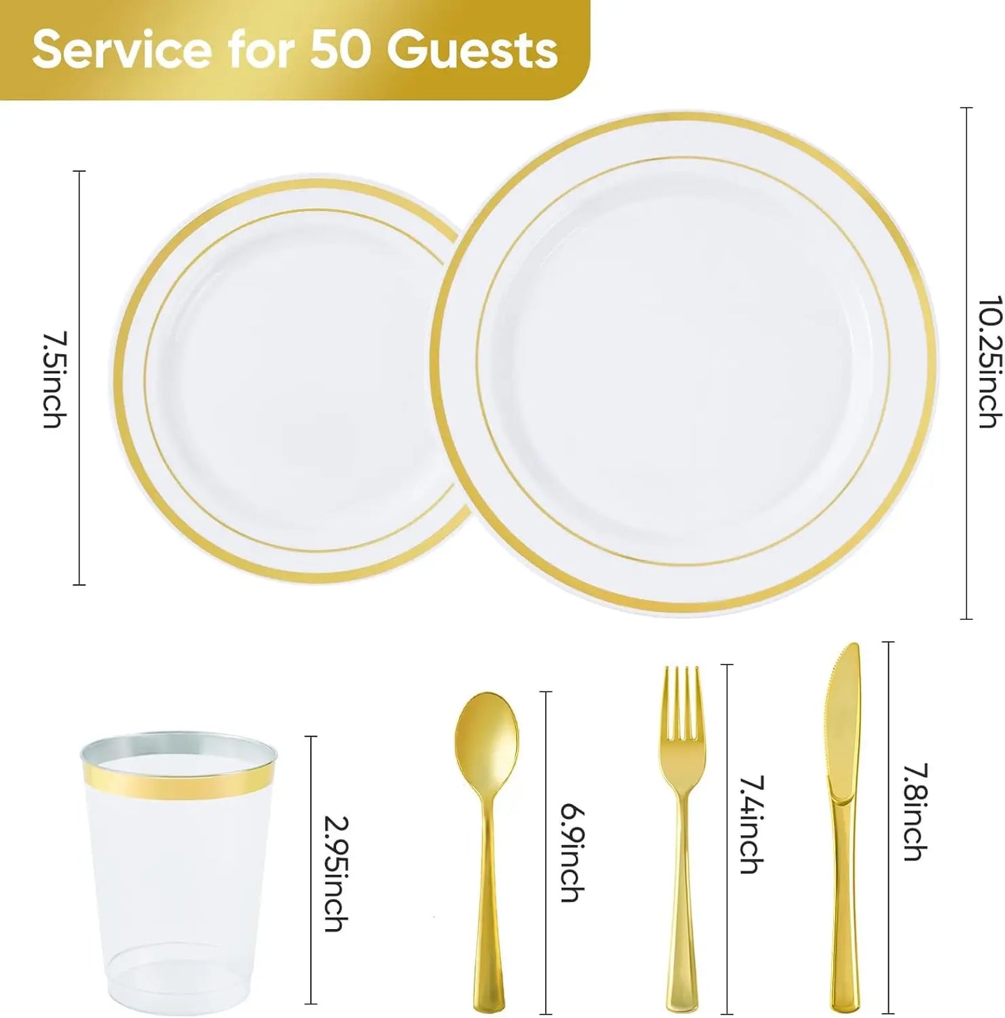 Premium Disposable Tableware Set for Party Events