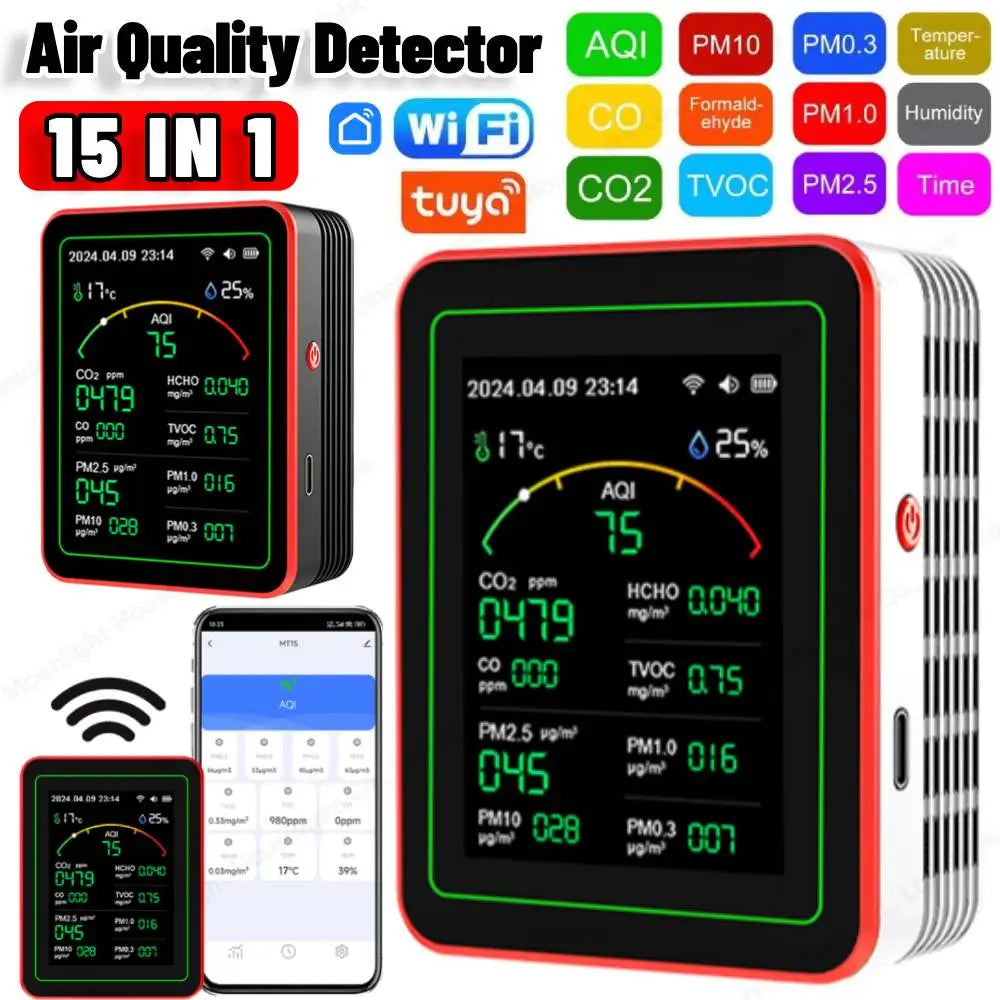 Tuya Smart 15-in-1 Air Quality Monitor