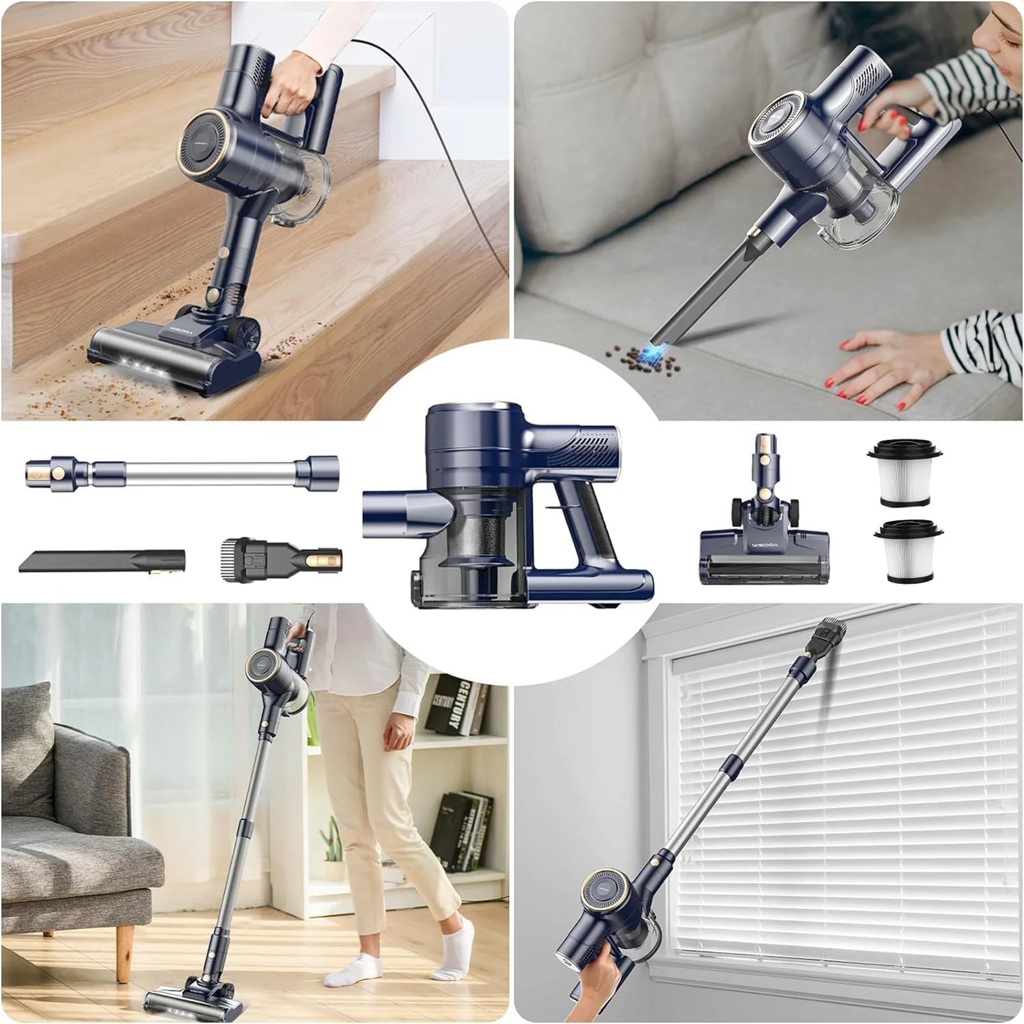 I8 Corded Stick Vacuum Cleaner for Home