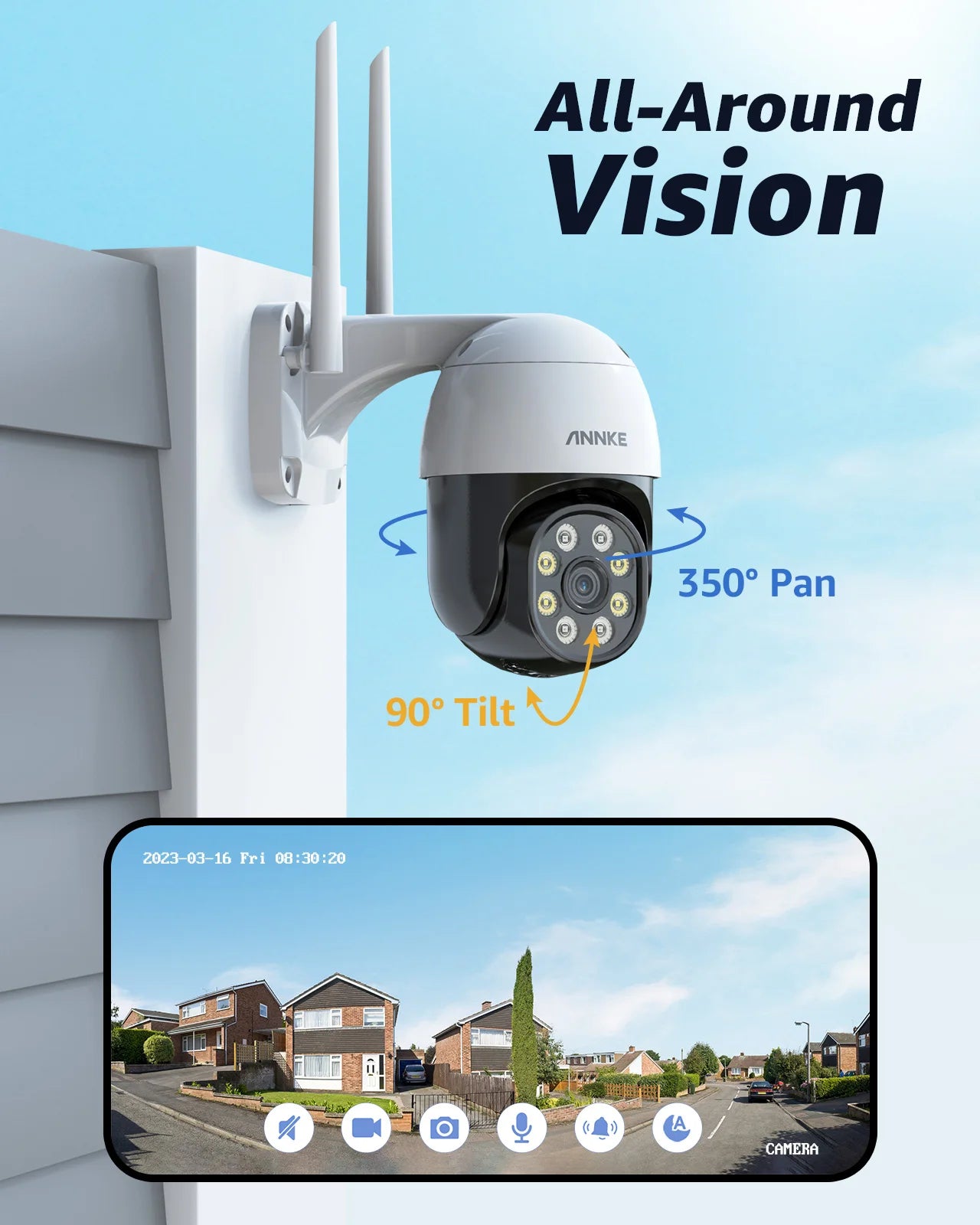 ANNKE 4MP WiFi PTZ Security Camera Alexa