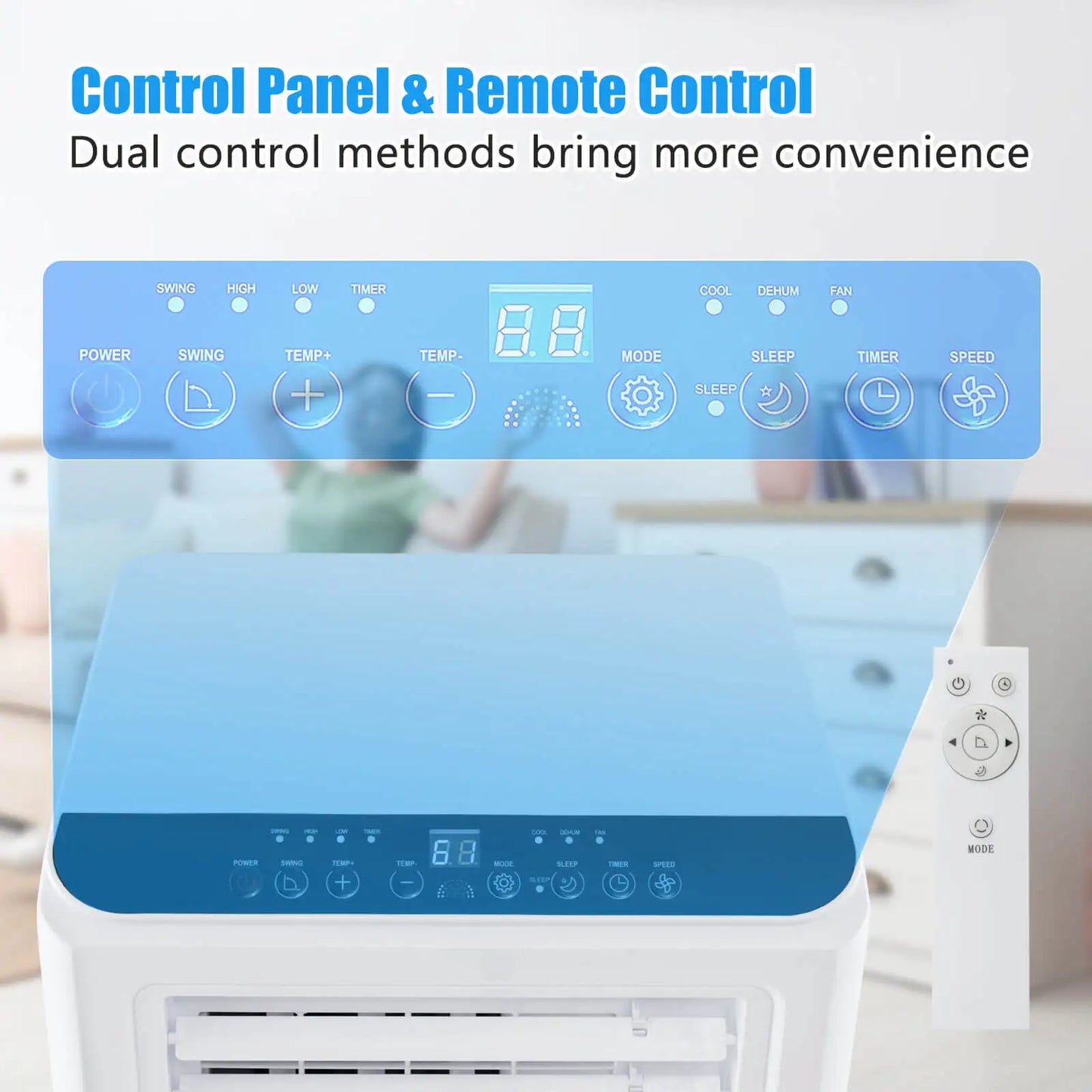 8000 BTU 3-in-1 Portable Air Conditioner