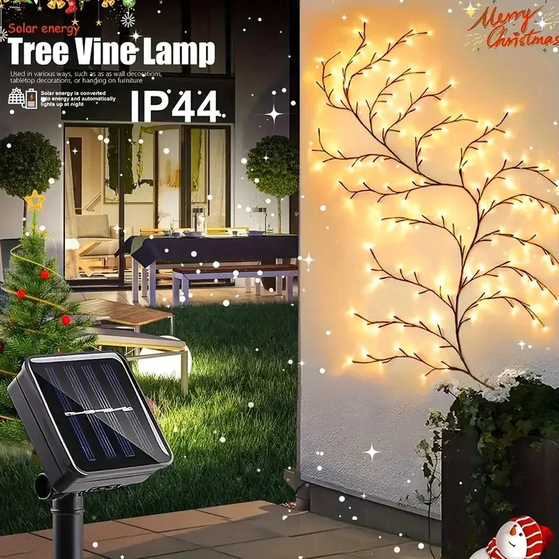 Solar Willow Vine Lights Outdoor Garden Decoration