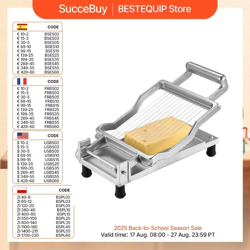 Commercial Cheese Cutter with Stainless Wire