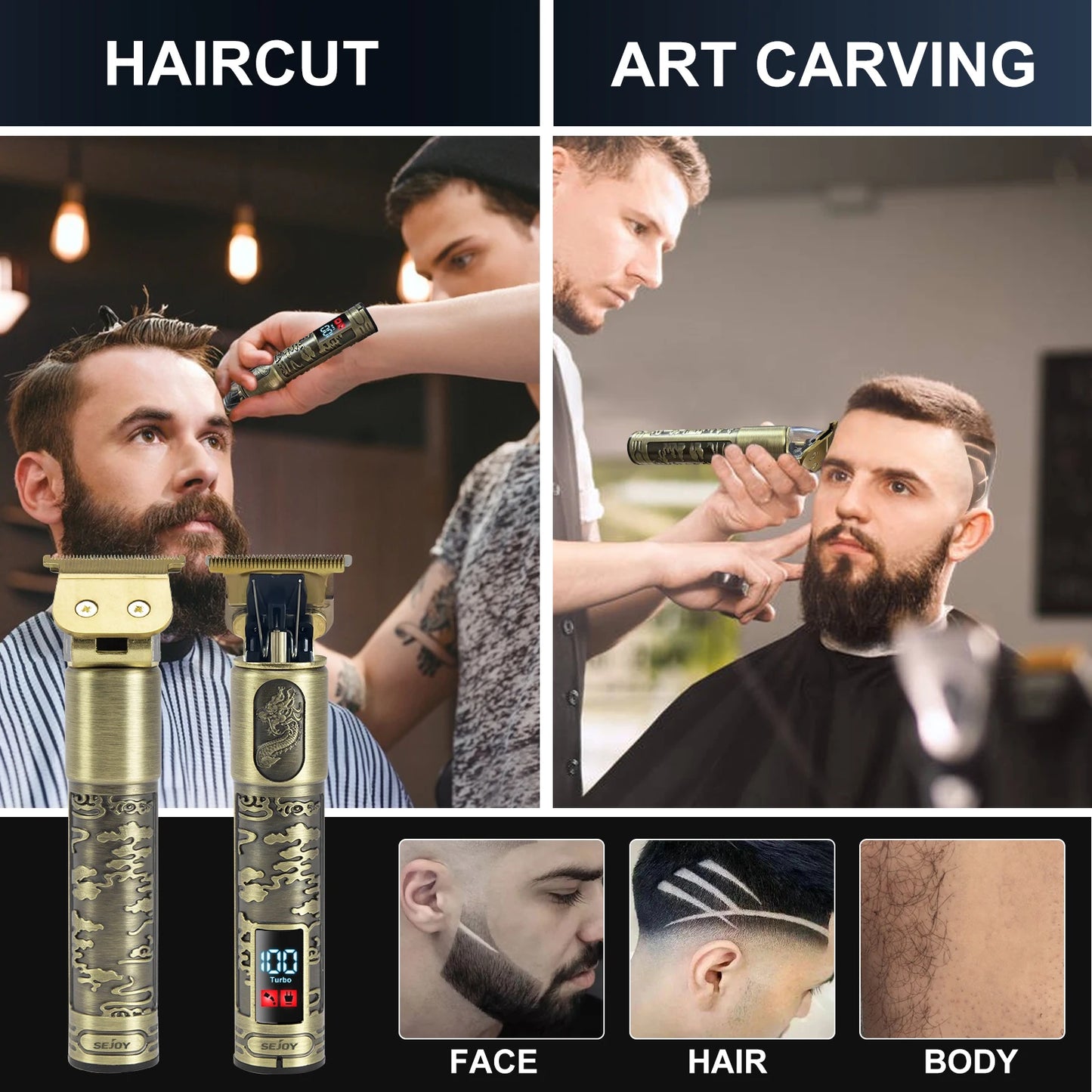 Sejoy Professional Electric Hair Clipper Trimmer Kit