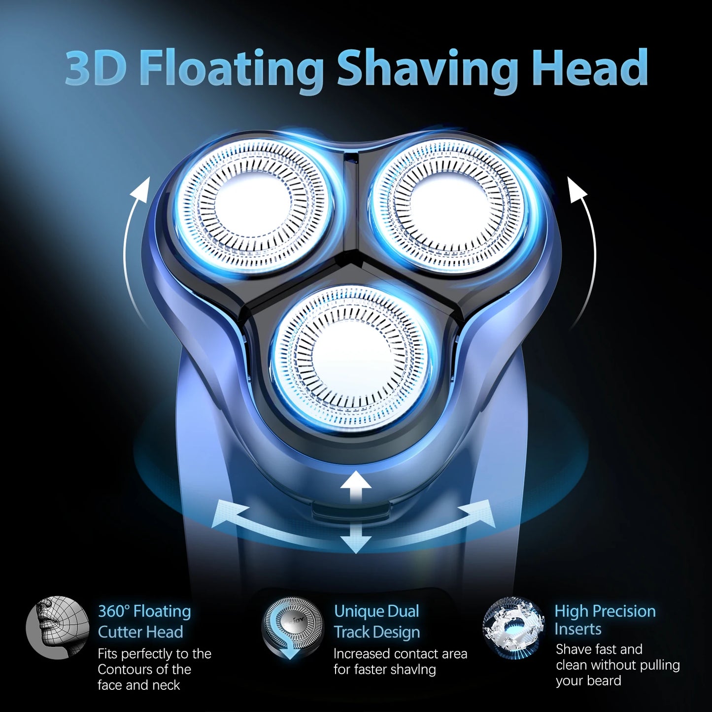 Sejoy Rechargeable Rotary Electric Razor for Men