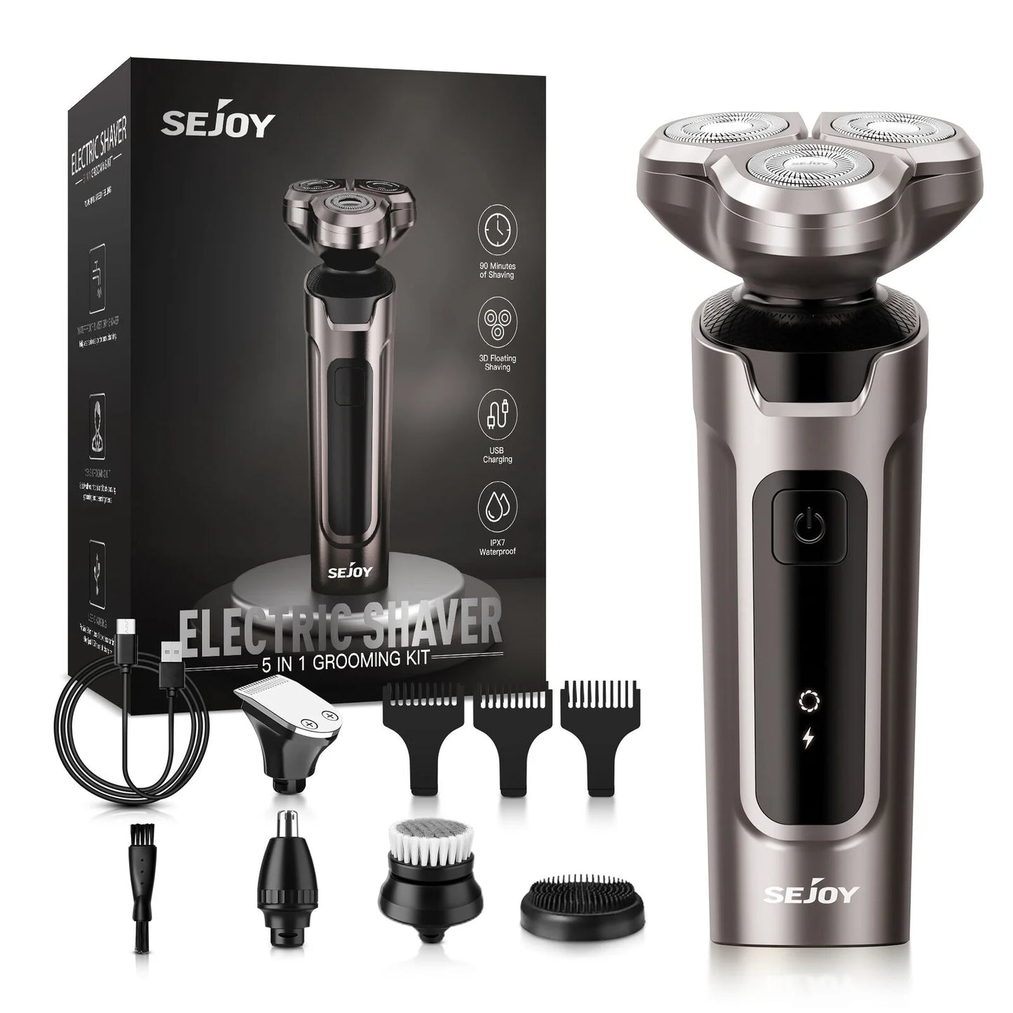 SEJOY 5-in-1 Electric Hair Trimmer Set