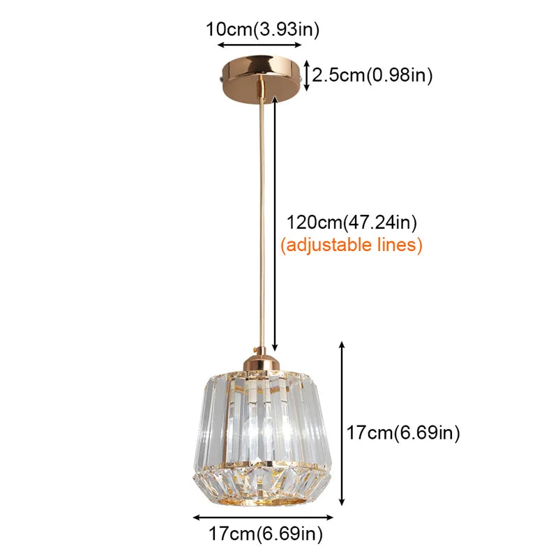 Elegant Crystal LED Chandelier Pendant Ceiling Light
