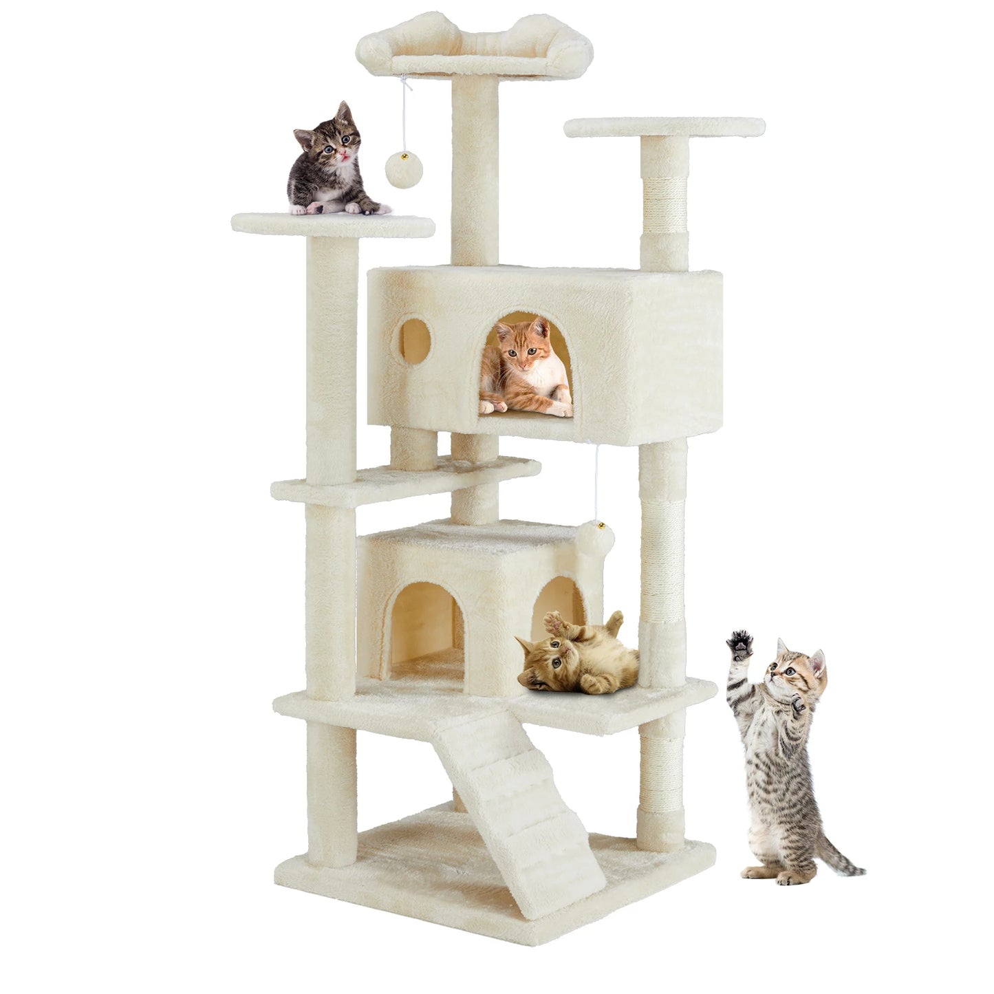 Multi-Level Cat Tree Tower with Scratcher