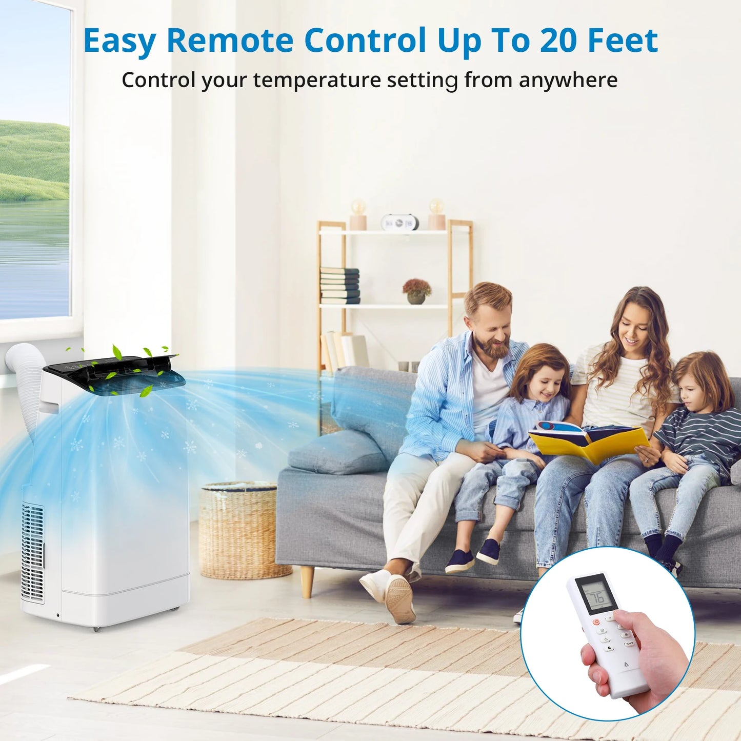 14000 BTU Portable Air Conditioner with Dehumidifier