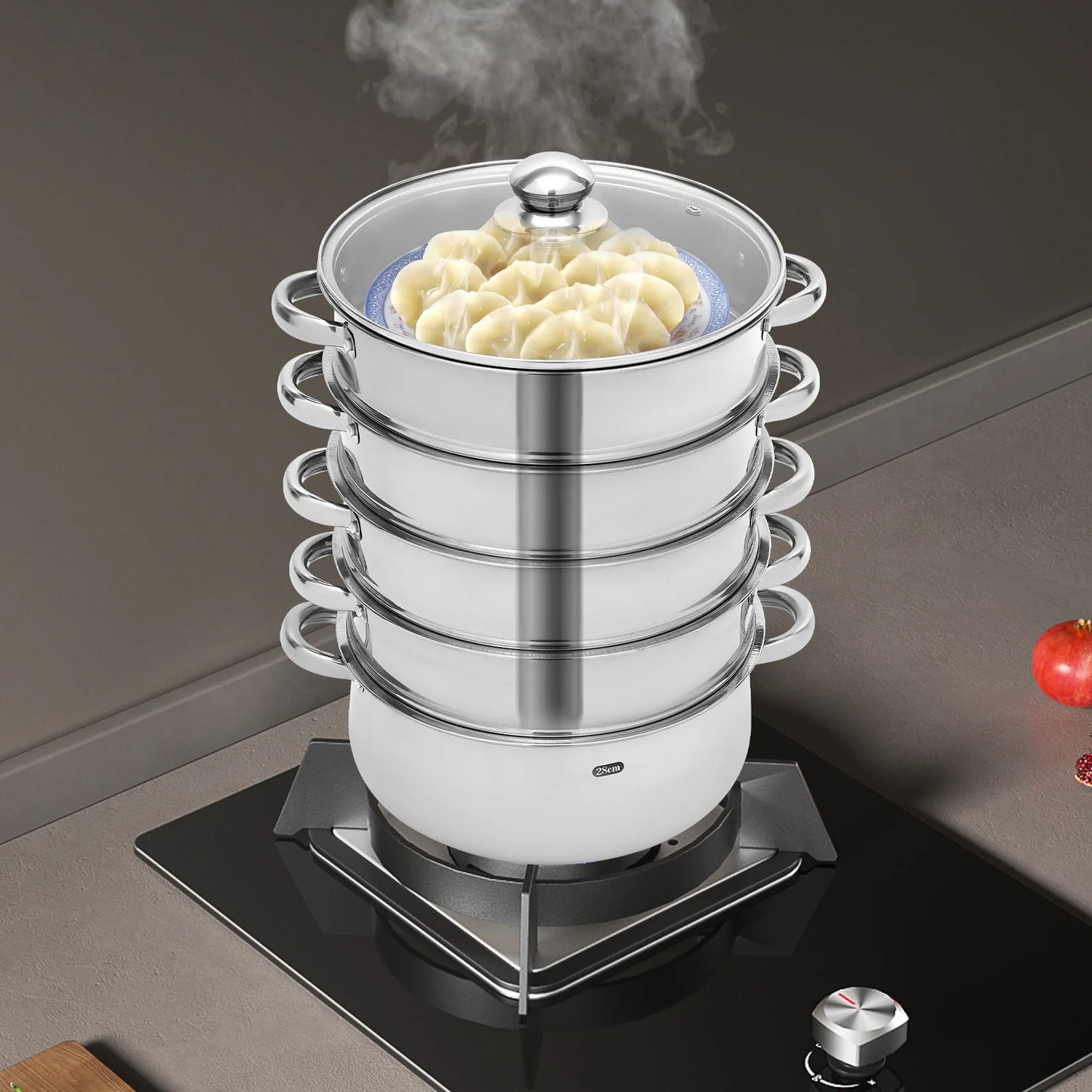 5-Layer Stainless Steel Healthy Food Steamer