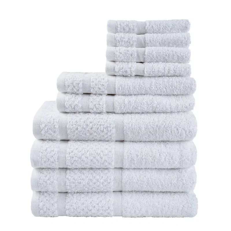 Luxury 10-Piece Ultra Soft Grey Towel Set