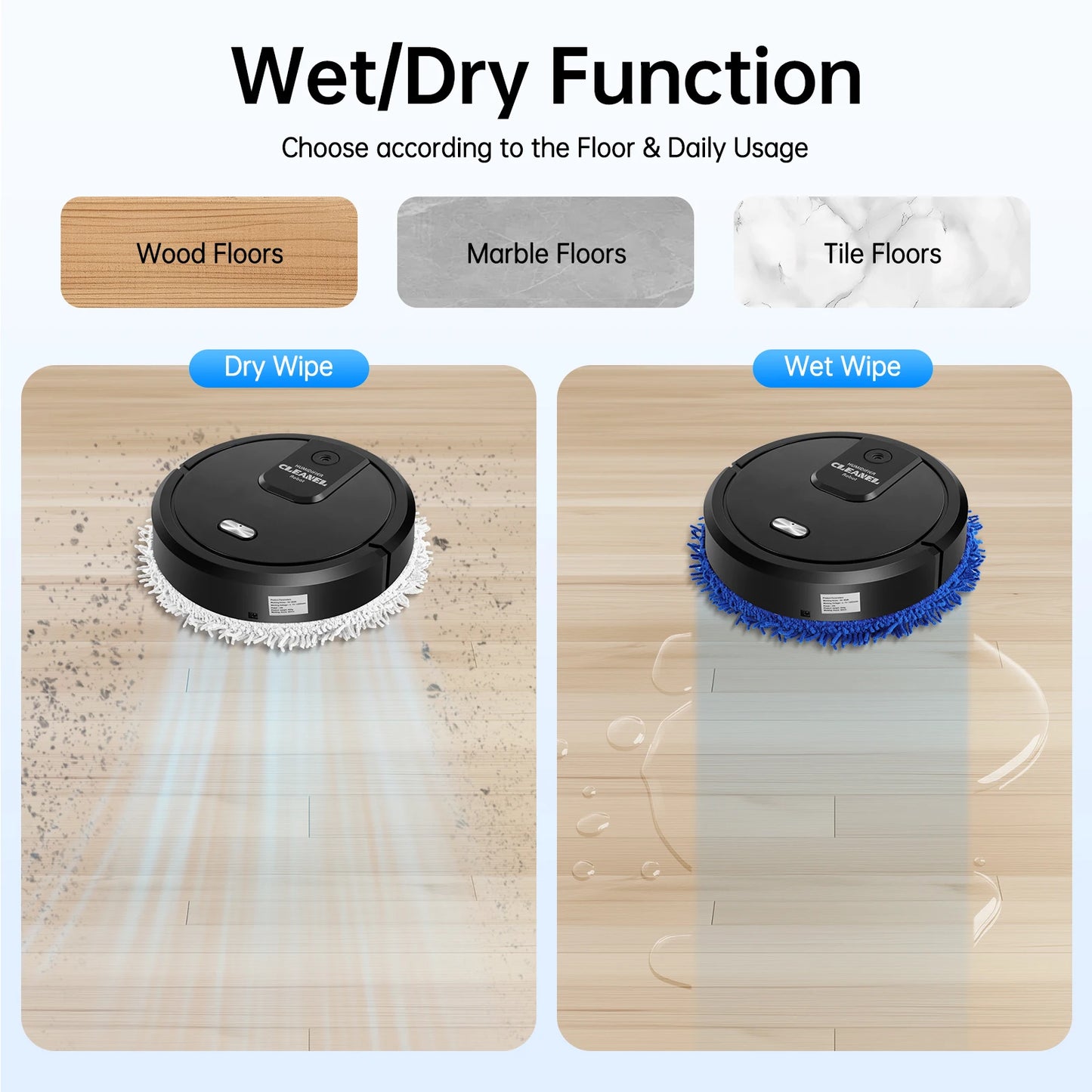 Intelligent Robot Vacuum Cleaner with Automatic Mopping