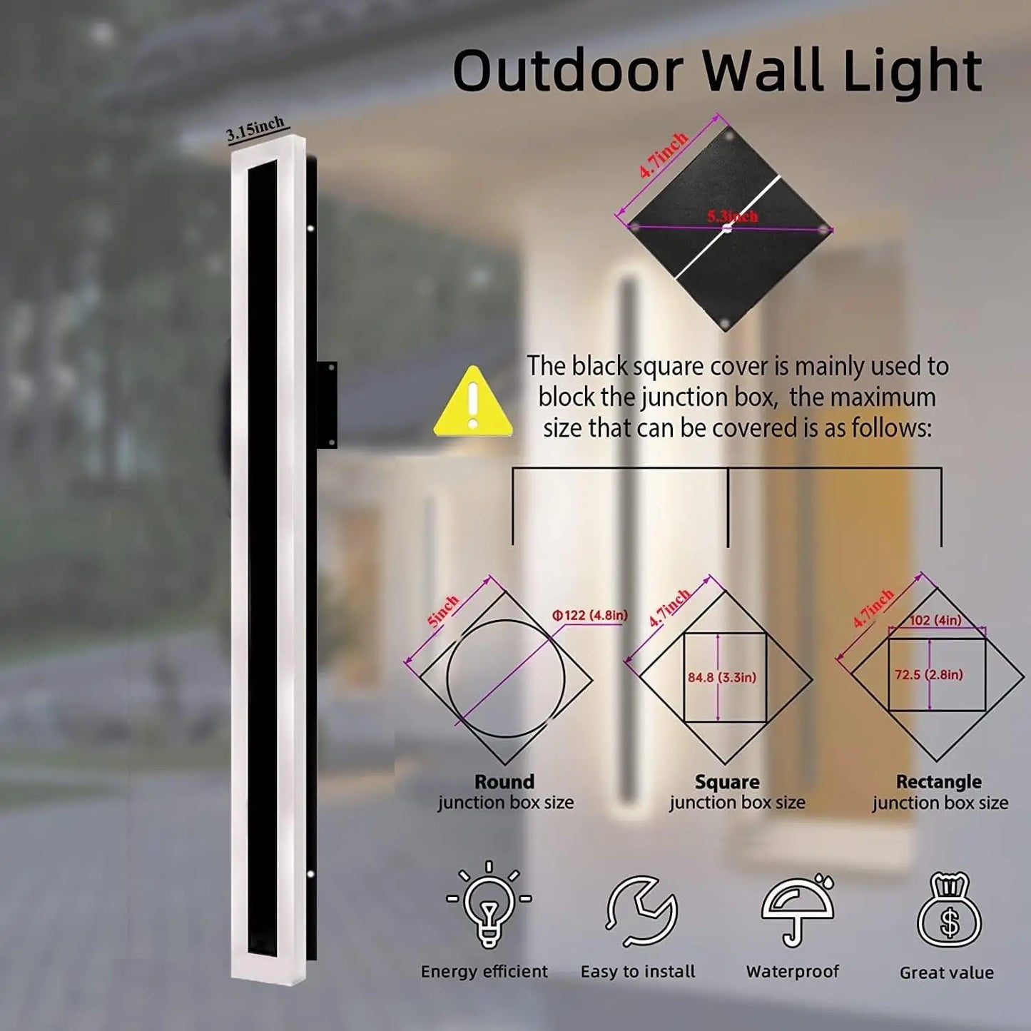 Modern LED Outdoor Waterproof Wall Mount Lamp