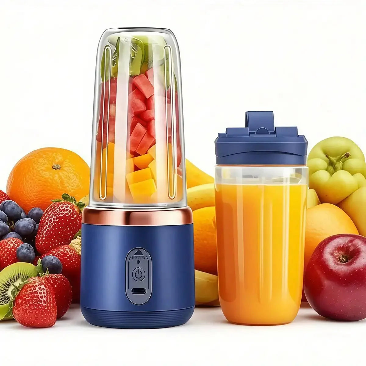 Powerful Portable Blender Juicer with Cup – Smoothie Maker for Fruits & Veggies, Gym & Travel Essential