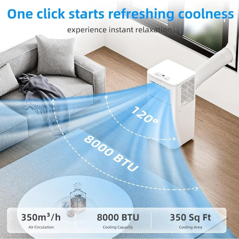 8000 BTU Quiet Portable Air Conditioner Unit