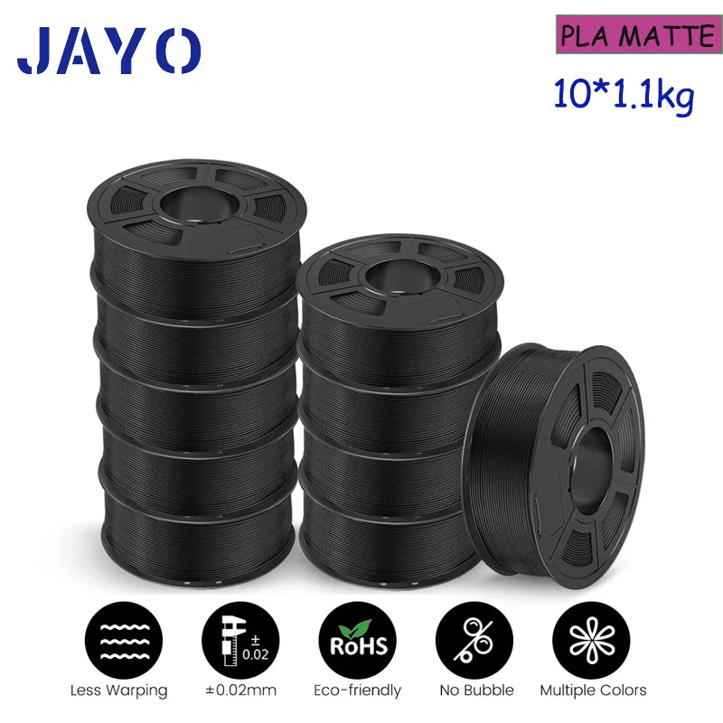 10 Rolls Black Smooth 3D Printer Filament