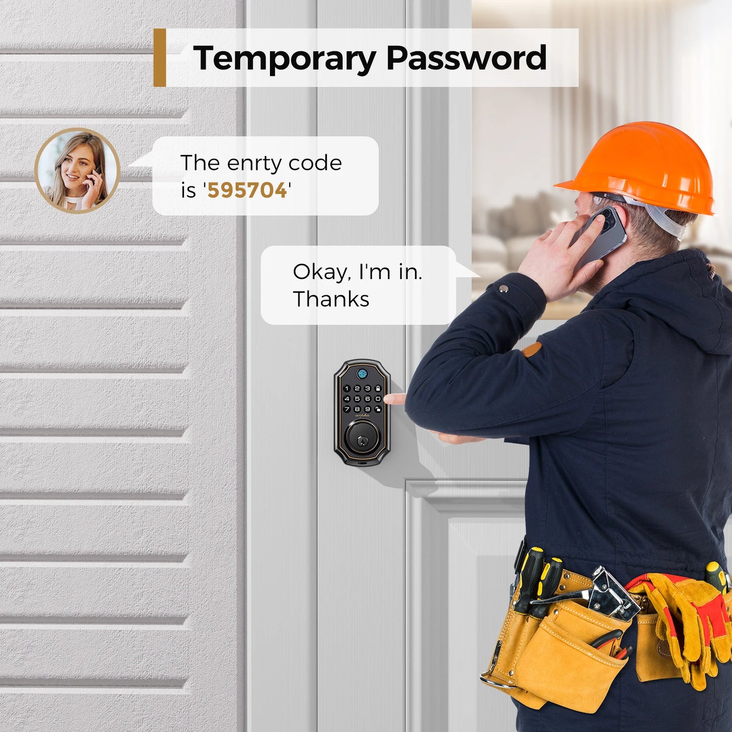 Arpha 5-in-1 Smart Fingerprint Door Lock