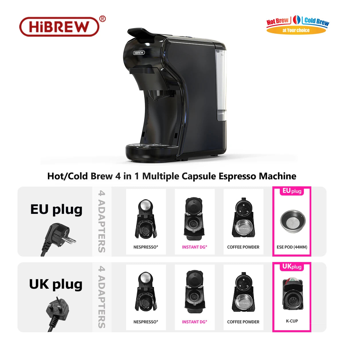 HiBREW 4-in-1 Hot Cold Coffee Maker