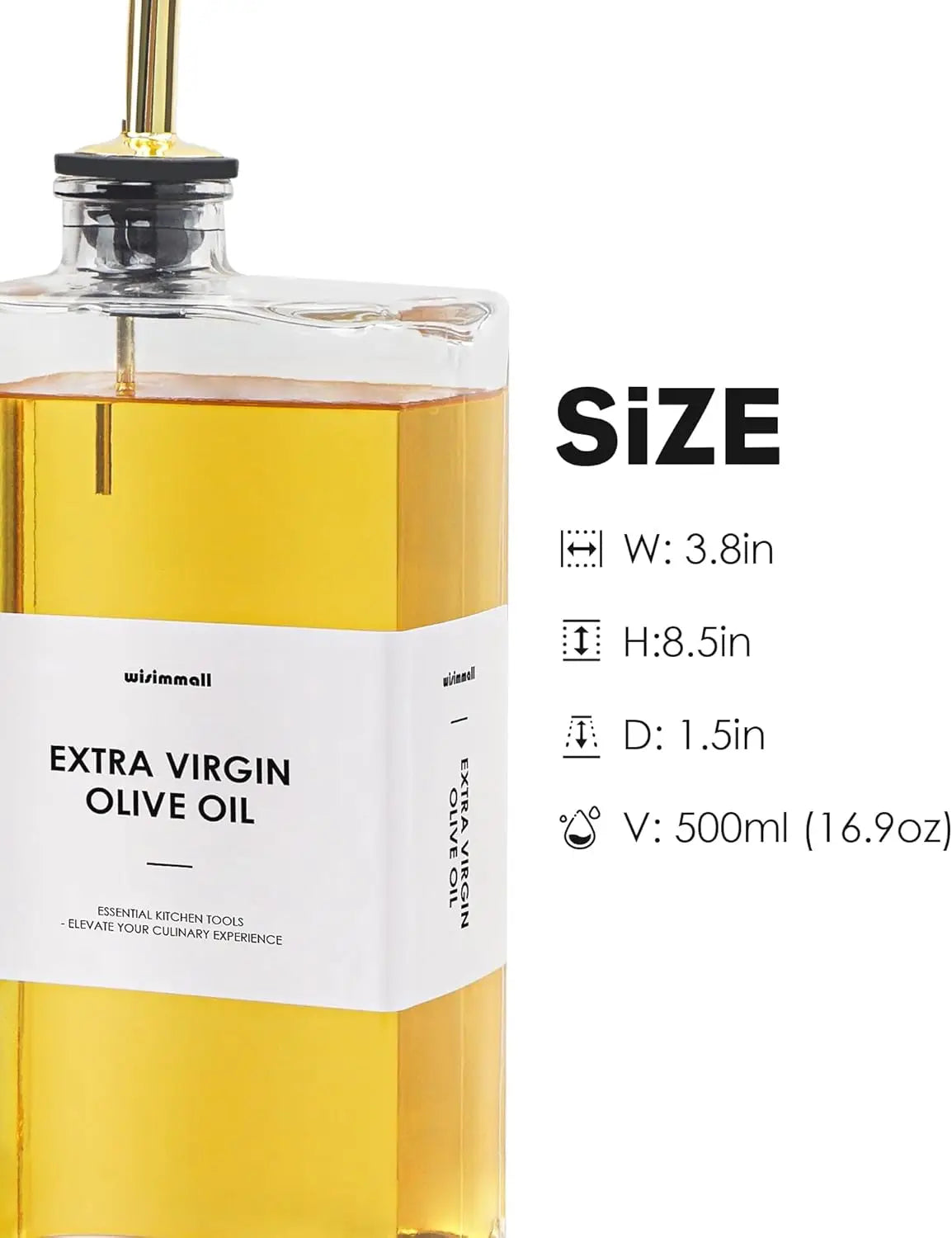 Glass Olive Oil and Vinegar Dispenser Bottle Set