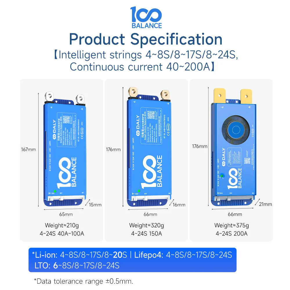 Daly Smart BMS LiFePO4 Bluetooth WiFi