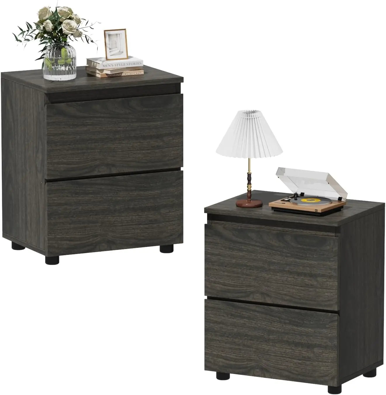 Nightstands Set of 2 with Drawers