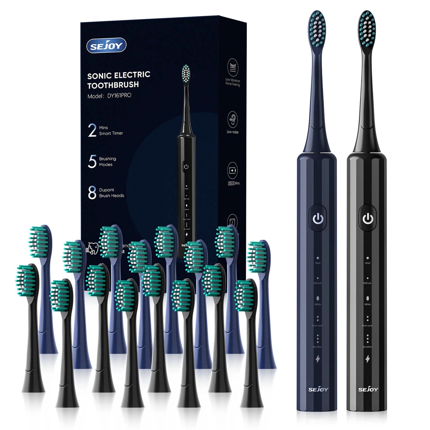SEJOY Sonic Electric Toothbrush with 5 Modes