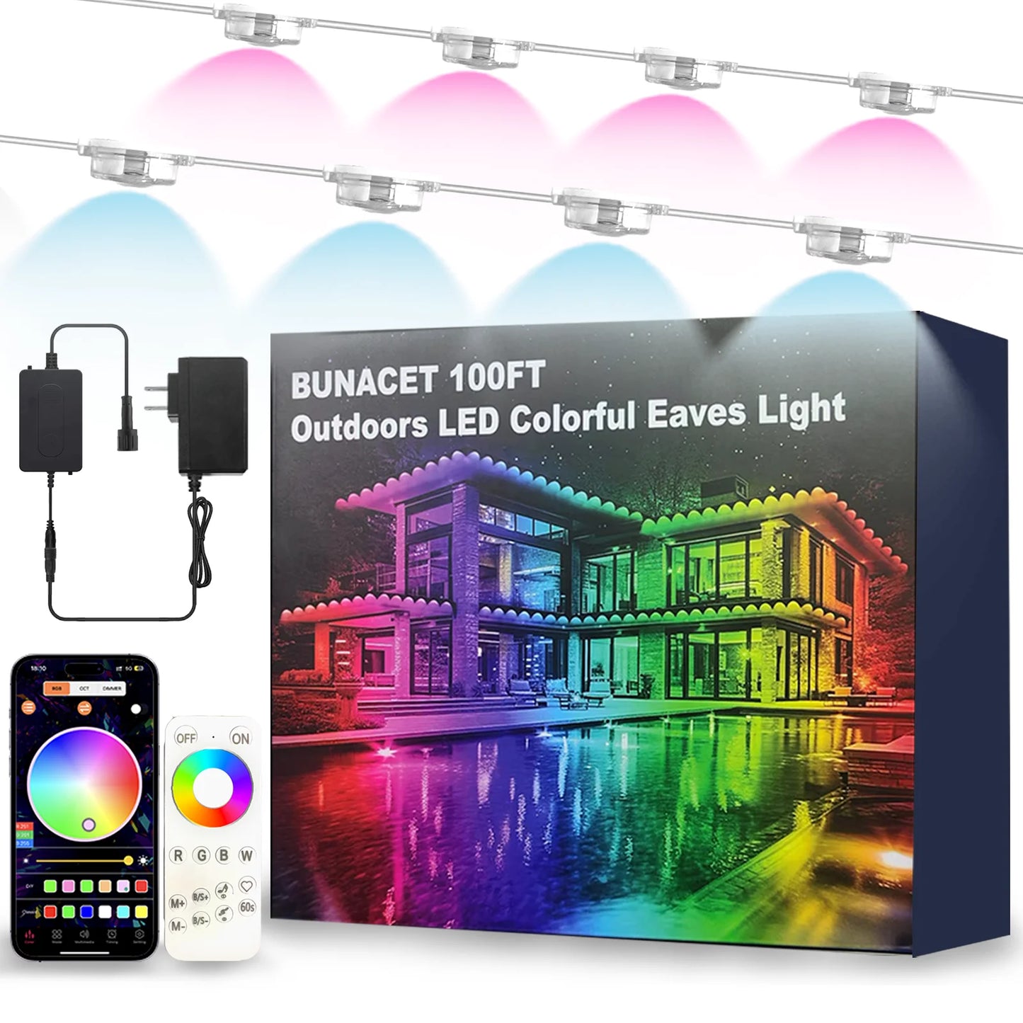Smart RGB LED Outdoor Eaves Lights
