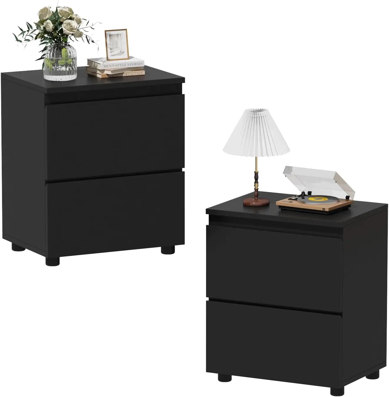 Nightstands Set of 2 with Drawers